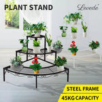 Levede Plant Stand Outdoor Indoor Metal Flower Pots Rack Corner Planter Shelf