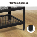 Levede 3-Tier Shoe Rack Bench Storage Cabinet Organisers Industrial Steel 100cm