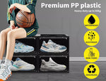 Stacked Shoe Box Acrylic Sneaker Display Case Magnetic Door Anti-oxidation
