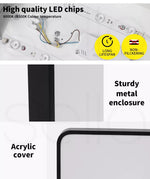 Emitto Ultra-Thin 5CM LED Ceiling Down Light Surface Mount Living Room Black 18W
