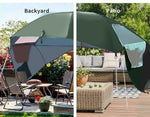 Mountview Beach Umbrella Outdoor Umbrellas Garden Sun Shade Shelter 2.13M Green