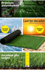 Marlow Artificial Grass Synthetic Turf Fake Plastic Plant 35mm 20SQM Lawn 1x20m