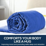 Dreamz Weighted Blanket Adults Anti Anxiety Deep Relax Gravity 7KG Royal Blue.