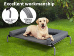 Pawz Elevated Pet Bed Raised Sofa Bolster Dog Cat Trampoline Hammock Grey Large