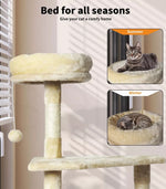Pawz 130cm Cat Tree Toy Scratching Post Board Scratcher Tower Condo Wooden House