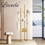 Levede Coat Rack Clothes Stand Hat Clothing Hanger Garment 8 Hook Tree Organizer