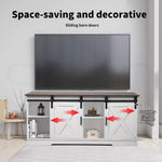 Levede TV Cabinet Entertainment Unit Stand Wooden Table Sliding Barn Door 150CM