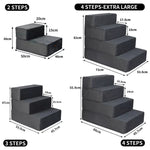Pawz Pet Ramp Memory Foam Dog Cover Stairs Portable Cat Ladder For Bed 4 Steps