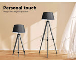 Emitto Floor Lamp Morden Reading Light Adjustable Tripod Stand Removable Shade
