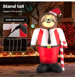 Christmas Inflatable Sloth 1.8M Xmas Party Decoration LED Lights Outdoor