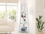 Levede 5 Tier Corner Shelf Wooden Storage Home Display Rack Plant Stand White