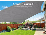 Mountview Sun Shade Sail Cloth Canopy Rectangle Outdoor Awning Cover Grey 3x3M
