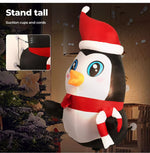 Santaco Christmas Inflatable Lighted Xmas Window Decorations 0.9M Penguin Lights