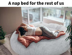 TheNapBed 1.8m Human Size Pet Bed Fluffy Calming Washing Napping Mattress Grey