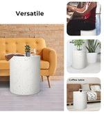 Levede Side Table Terrazzo Round End Tables Magnesia Outdoor Concrete Stool