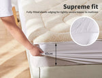 Dreamz Mattress Topper Protector 100% Cotton Wool Underlay Mat Reversible King