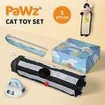Pawz Interactive Pet Toy Set Cat Tunnel Bed Feather Teaser Dog Scratching Board