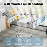 Levede Electric Heated Airer and Cover Clothes Dryer Heated Drying Rack Foldable
