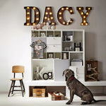 Metal Number/Alphabet LED Letter Lights Light Up Hanging Marquee Decor