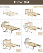 Levede Wooden Bed Frame Single Size Mattress Base Timber