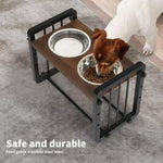 Pawz Pet Feeder Adjustable Height Elevated Dual Raised Water Food Bowl Medium