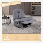 Levede Recliner Chair Lounge 360° Swivel Rocker Sofa Comfy Armchair Lounge Grey