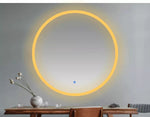 Emitto LED Wall Mirror Round Anti-fog Bathroom Mirrors Makeup Light Decor 60cm
