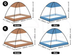 Dreamz Mosquito Bed Nets Foldable Canopy Dome Fly Repel Insect Queen - Blue