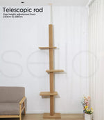 Pawz Cat Tree Tower Scratching Post Floor to Ceiling Condo Scratcher 284cm
