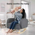 Levede Rocking Chair Nursery Rocker Armchair Lounge Lazy Sofa Ottoman Footstool
