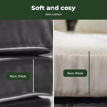 Levede Day Bed Daybed Sofa Outdoor Furniture Wicker Round White Canopy Pillow