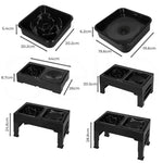 Pawz Elevated Pet Feeder 4 Height Adjustable Dog Stainless Steel Non-Slip Bowl