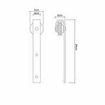 Levede Sliding Barn Single Door Hardware Track Roller Kit1.5/1.83/2/2.4/3/3.6/4M