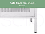 Levede Storage Cabinet Steel Kitchen Cupboard Metal Bookcase Filing Office White