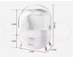 Makeup Organizer Case Drawer Portable Cosmetic Jewellery Storage Box White