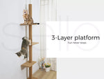 Pawz Cat Tree Tower Scratching Post Floor to Ceiling Condo Scratcher 284cm