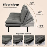 Levede Sofa Bed Futon Recliner Lounge Couch Convertible Fabric 3-Seater 180cm