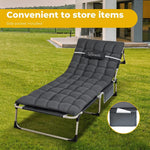 Levede Folding Camping Bed Camping Cot Adjustable Backrest Home Office Outdoor