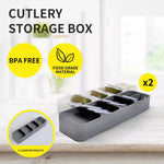 Kitchen Drawer Organiser Cutlery Tray Insert Cabinet Utensil Storage Box Holder