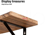 Levede 4PC Floating Corner Shelves – Wall-Mounted DIY Wooden Storage