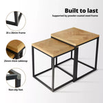 Levede Nesting Side Table Set of 2 Bedside Sofa Square End Tables Coffee Office