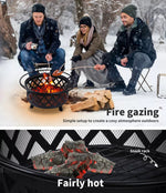 Moyasu Fire Pit BBQ Grill Fireplace Outdoor Portable Camping Heater Patio Garden