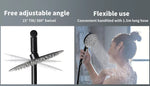 Shower Head High Pressure Set Rain Round Brass Taps Mixer Handheld WELS Black
