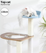 Pawz Cat Tree Scratching Post Scratcher Cats Tower Wood Furniture House 138cm