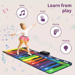 Bopeep Keyboard Playmat Kids Dance Music Mat Floor Piano Toys Carpet Education