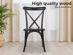 Levede 2x/4xDining Chairs Cross Back Chair Bentwood Outdoor Provincial Rattan
