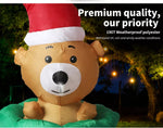 Santaco Inflatable Christmas Decorations Bubbly Bear 1.5M LED Lights Xmas Party