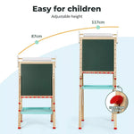 Bopeep Kids Easel Drawing Magnetic Board Children Wooden Double-sided 87-117cm