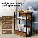 Levede Narrow Coffee End Table Sofa Over Bedside Table Laptop Shelf Desk