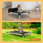 Pawz Pet Trampoline Elevated Raised Dog Bed Aluminium Frame Chew Proof Pillow